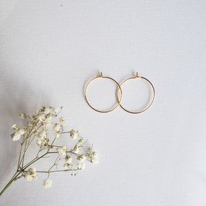 Simplistic Gold Hoop Earrings